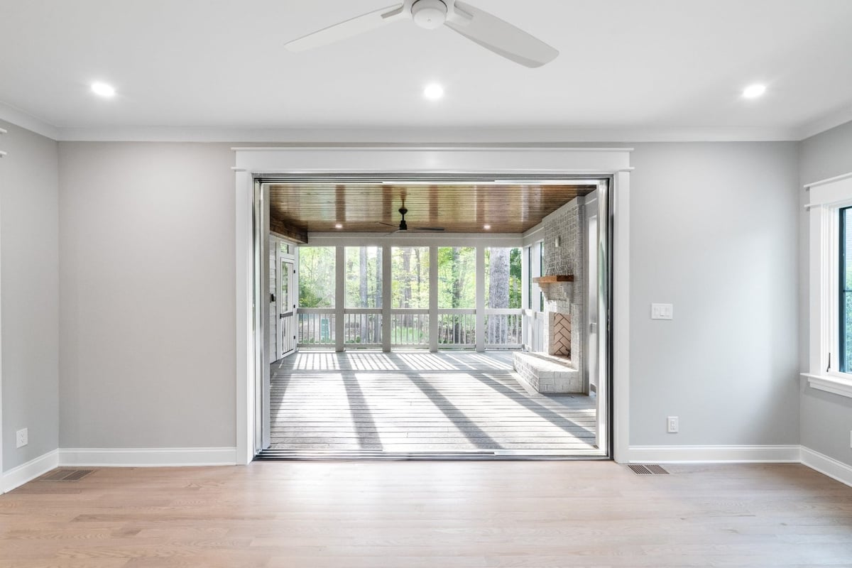 charlotte nc custom home indoor outdoor screened porch