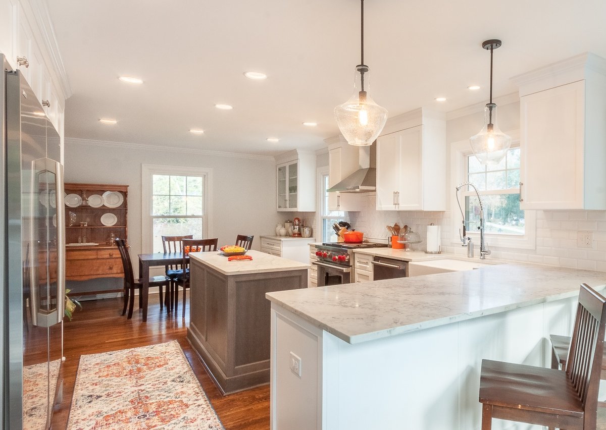 Timeless Contrast Kitchen Remodel in Charlotte, NC by 7Acre Construction project photo