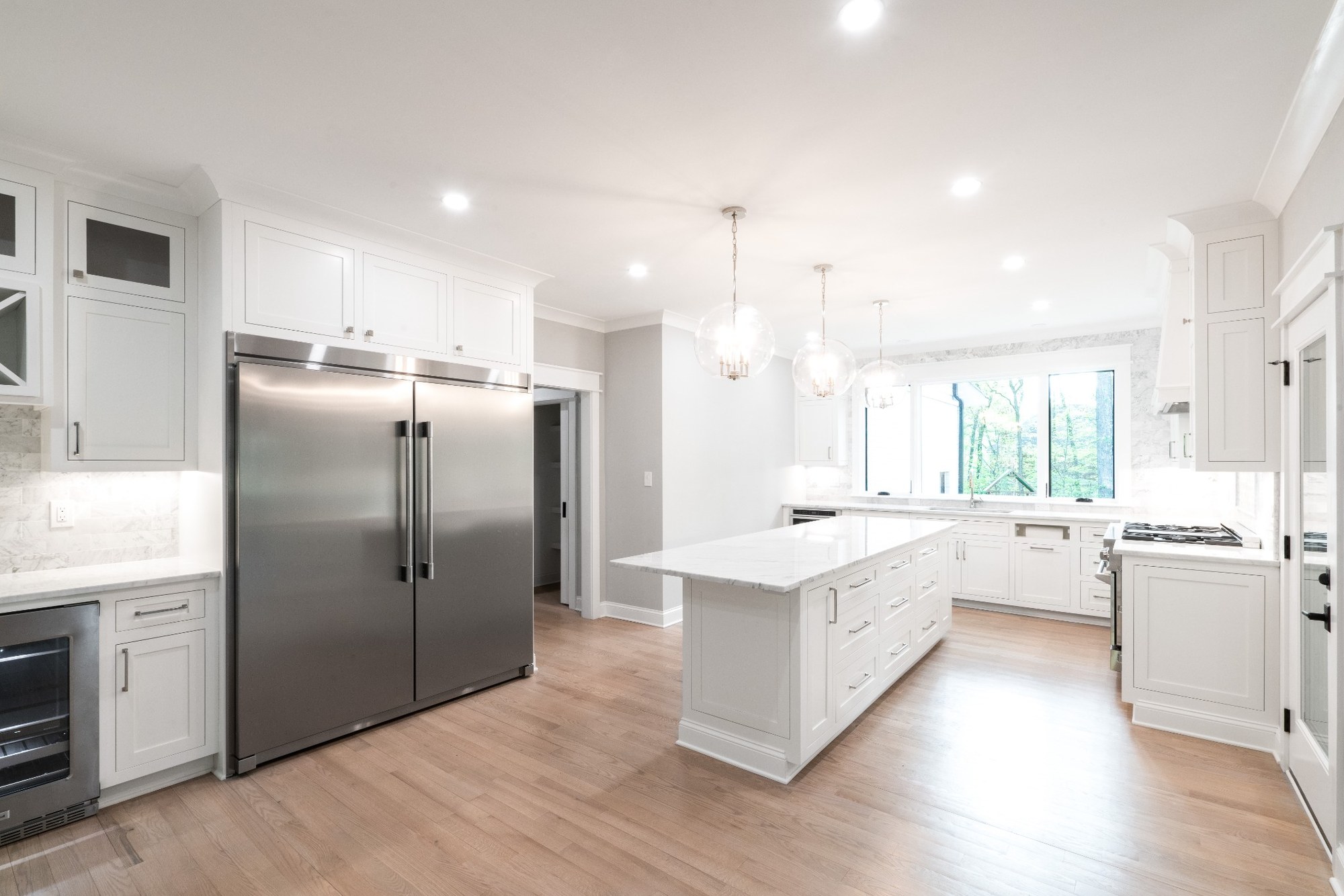 charlotte nc custom home white kitchen island